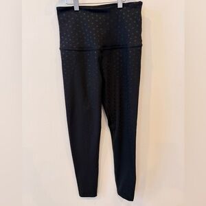 Beyond Yoga Leggings XS‎ Black Heart Print High Waisted Stretch Yoga Pants NWOT